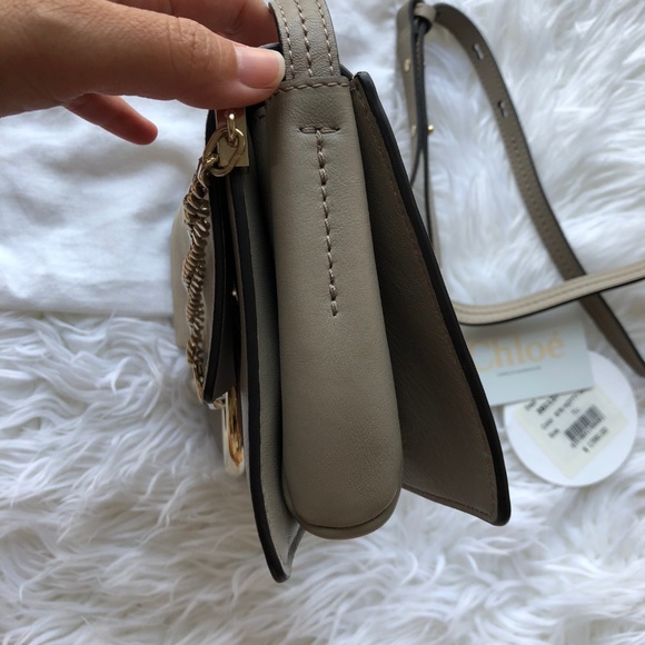 NEW Chloe Small Faye Motty Grey Leather Suede Bag - Picture 5 of 8